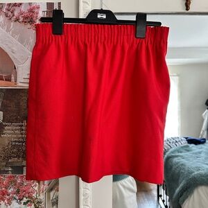 Preppy J. Crew Vibrant Red Skirt